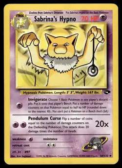 2000 Gym Challenge Pokemon Sabrina’s Hypno Stage 1/Uncommon #56 - Image 1
