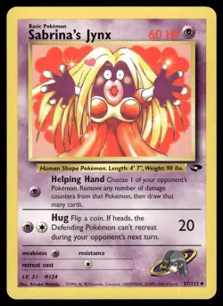 2000 Gym - Challenge Sabrina’s Jynx VTG UNplayed Basic/Uncommon #57 WOTC TGC - Image 1
