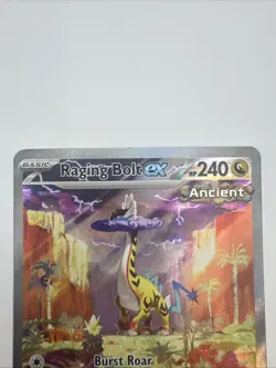 2024 Pokemon TEF EN Raging Bolt Ex 208/162 Special Illustration Rare NM - Image 3
