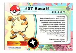 Pokemon - Topps - TV Animation Edition - #57 Rasaff - Holo - Deutsch - Image 2