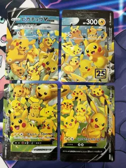 Pokemon - 1x Full Set Of 4 Pikachu V-Union - Japanese 25th Anniversary NM - Image 1