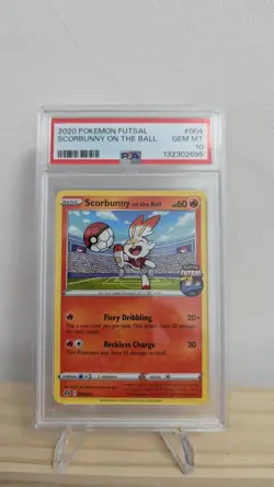 PSA 10 Pokemon Futsal Scorbunny on the ball 004/005 - Image 1