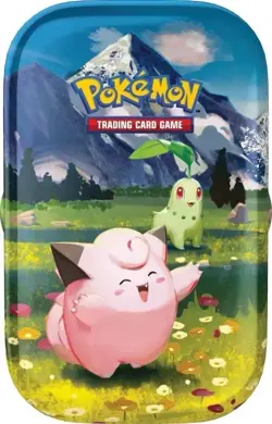 Pokemon Mega Evolution Ascended Heroes Mini Tin – Clefairy & Chikorita - Image 1