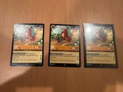 Disney Lorcana Lady Family Dog Non Foil x 3 - Image 2