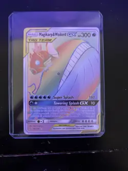 Pokemon TCG Magikarp & Wailord GX (Rainbow Rare), card number 183/181. - Image 1
