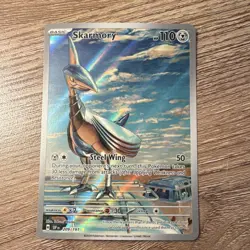 Pokemon Skarmory 209/191 Sv08 Surging Sparks Illustration Rare Holo 110 HP Card - Image 1