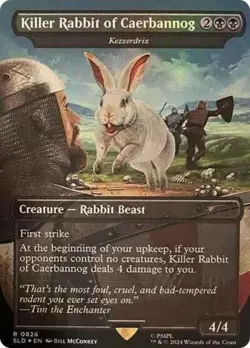 Killer Rabbit of Caerbannog - Kezzerdrix -Foil Near Mint MTG Secret Lair - Image 1