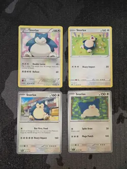 4 x Snorlax Pokemon Card Lot - Image 1