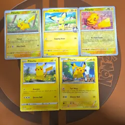 ⚡ Pokemon TCG Card Lot Pikachu & Pichu Lightning Basic 5x⚡ - Image 1