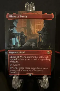 FOIL MTG - Mines of Moria LOTR: Tales of Middle-earth Rare Legendary Land NM - Image 1