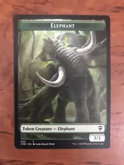 Beast / Elephant Token MTG Magic Gathering Card NM Mint Commander Legends CMR - Image 2