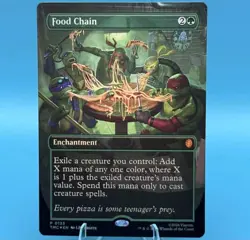 MTG Food Chain (Borderless) Commander: Teenage Mutant Ninja Turtles Foil NM - Image 1