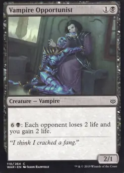 4X VAMPIRE OPPORTUNIST 110/264 WAR OF THE SPARK MTG MAGIC NM X4 - Image 1