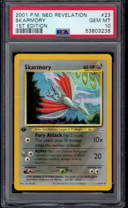 2001 Pokemon Skarmory 1st Edition 23/64 PSA 10 (Neo Revelation) - Image 1