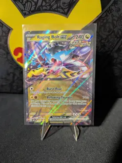 Raging Bolt ex Pokemon Card TCG Paradox Rare Holo Scarlet Violet Collectible - Image 1