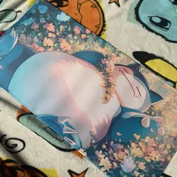 Snorlax Pokemon Rubber Playmat Play Mat Tcg Trading Card Game CCG Cards - Image 1