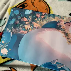 Snorlax Pokemon Rubber Playmat Play Mat Tcg Trading Card Game CCG Cards - Image 2