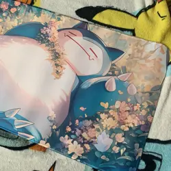 Snorlax Pokemon Rubber Playmat Play Mat Tcg Trading Card Game CCG Cards - Image 3