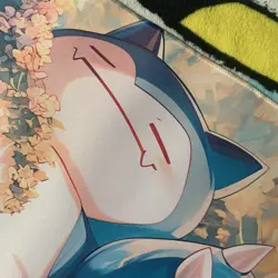 Snorlax Pokemon Rubber Playmat Play Mat Tcg Trading Card Game CCG Cards - Image 5