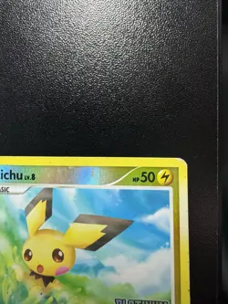 Pokemon Pichu 45/100 Platinum Stamped Reverse Holo Uncommon Stormfront HP - Image 4