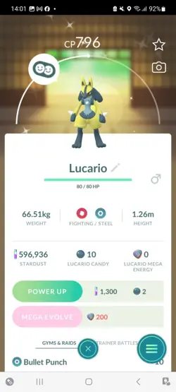 Pokemon Go (Stage 30) Shiny Lucario ( 66 Shinys ) - Image 2