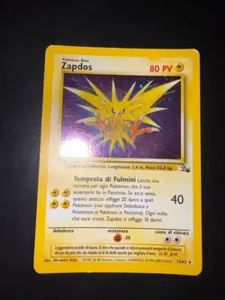 Carta Pokemon Zapdos 15/62 Holo Set Fossil ITA Condizione Good+ - Image 1