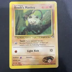 Brock's Mankey 67/132 Gym Heroes Pokemon - Image 1