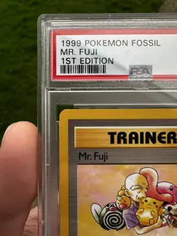 Mr. Fuji Fossil 1st Edition Pokemon Card WOTC Uncommon 58/62 PSA 9 - Image 2