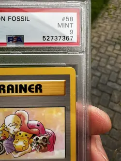 Mr. Fuji Fossil 1st Edition Pokemon Card WOTC Uncommon 58/62 PSA 9 - Image 3