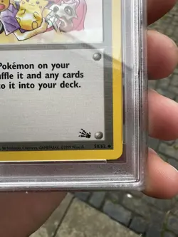 Mr. Fuji Fossil 1st Edition Pokemon Card WOTC Uncommon 58/62 PSA 9 - Image 4