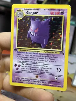 #2 1st Edition Gengar 5/62 Fossil 1999 Holo Rare WOTC Pokemon Card TCG - Image 4