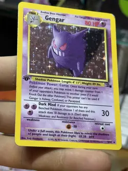 #2 1st Edition Gengar 5/62 Fossil 1999 Holo Rare WOTC Pokemon Card TCG - Image 5