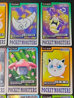 Pokemon Carddass Bandai Vintage Japanese 9 Card Lot Squirtle Caterpie eb287 - Image 2