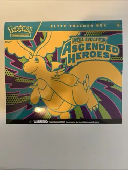 Pokemon Elite Trainer Box Mega Evolution Ascended Heroes Dragonite TCG - Image 1