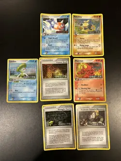 LOT Ex Deoxys Stamped Reverse Holo POOR CONDITION Pokemon Cards. - Image 1