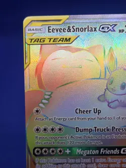 Pokemon Sun & Moon Team Up Eevee & Snorlax GX Tag Team 191/181 Secret Rare LP - Image 3