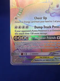Pokemon Sun & Moon Team Up Eevee & Snorlax GX Tag Team 191/181 Secret Rare LP - Image 5