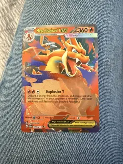 Mega Charizard Y ex 022/217 Double Rare Holo Pokemon Card Ascended Heroes NM - Image 1