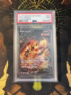 Pokemon Korean Flareon V 073/069 Eevee Heroes Full Art PSA 9 - Image 1