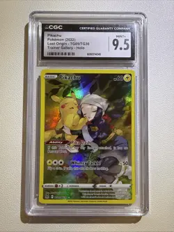 CGC 9.5 Pikachu TG05/TG30 2022 Pokemon Lost Origin Trainer Gallery Holo - Image 1
