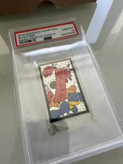 2016 POKEMON HANAFUDA MARIO PIKACHU BLASTOISE MARIO PIKACHU-MARCH PSA 10 - Image 1