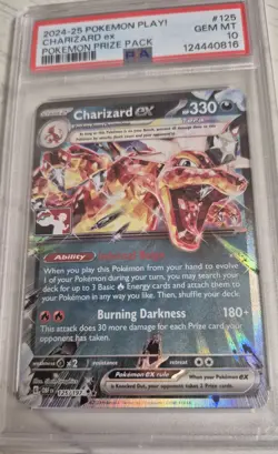 Charizard ex 125/197 Prize Pack Series Pokemon Holo PSA 10 - Image 1