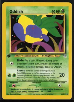 Oddish 068/111 1st Edition Neo Genesis Common Vintage WOTC Pokemon TCG NM - Image 1