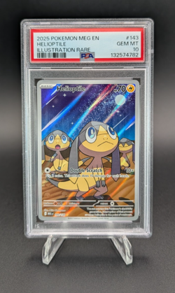 Helioptile 2025 Pokemon Mega Evolution EN Illustration Rare #143 PSA 10 - Image 1