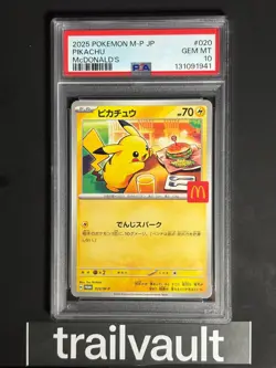 2025 Pokemon M-P JP Pikachu McDonalds #020 | PSA GEM-MINT 10 - Image 1