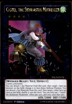 Castel, the Skyblaster Musketeer (PGL3-EN076) 1st Edition - Gold Rare Yugioh - Image 1