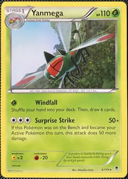 Yanmega 4/119 XY - Phantom Forces Regular - Pokemon Card - Image 1