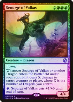 Scourge of Valkas FOIL Iconic Masters NM Red Rare MAGIC MTG CARD ABUGames - Image 1