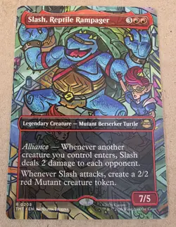 Slash, Reptile Rampager - Regular (Borderless) Teenage Mutant Ninja Turtles Mtg - Image 1