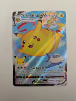 Pokemon Flying Pikachu VMAX Celebrations Full Art Ultra Rare Holo Card 007/025 - Image 1